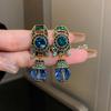Rhinestone Blue Crystal Earring Sparkle Stud Earring Women Jewelry Drop Earring  Party