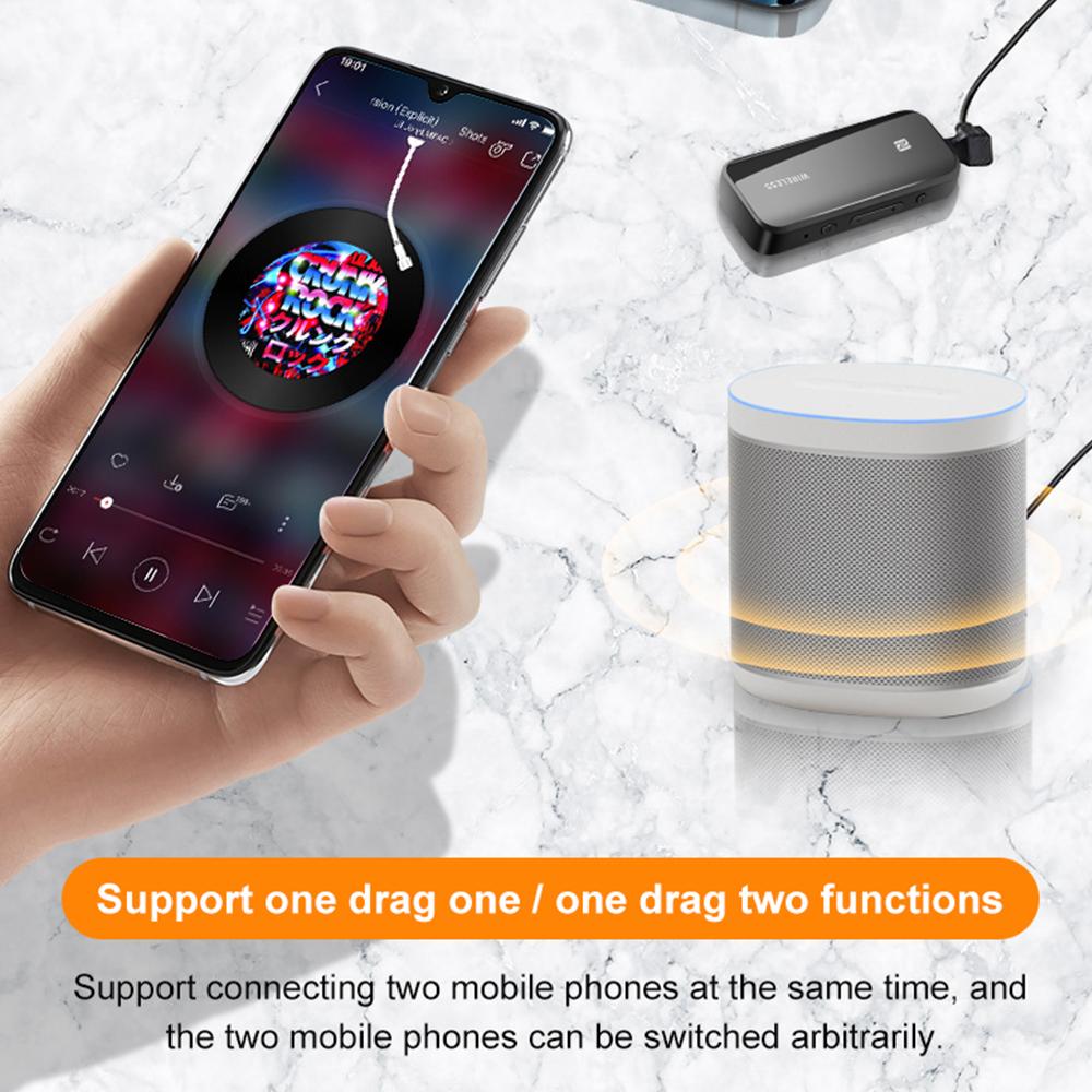 Car Bluetooth 5.1 Transmitter Receiver Handsfree Call Bluetooth Car Kit Auto Wireless Audio MP3 Music Stereo Transmit With NFC