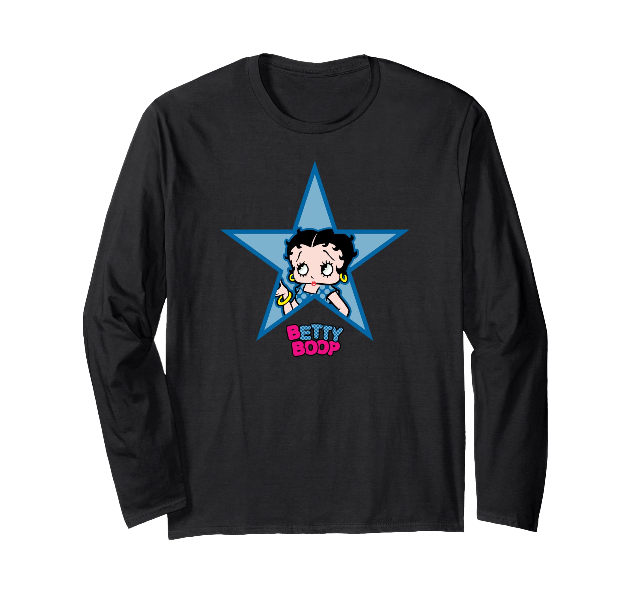 Футболка с длинным рукавом Betty Boop Большая синяя звезда