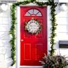 Pink Christmas Wooden Sign - Merry Christmas Round Sign for Front Door, Wall Hanging Decor - Ideal Christmas Ornament