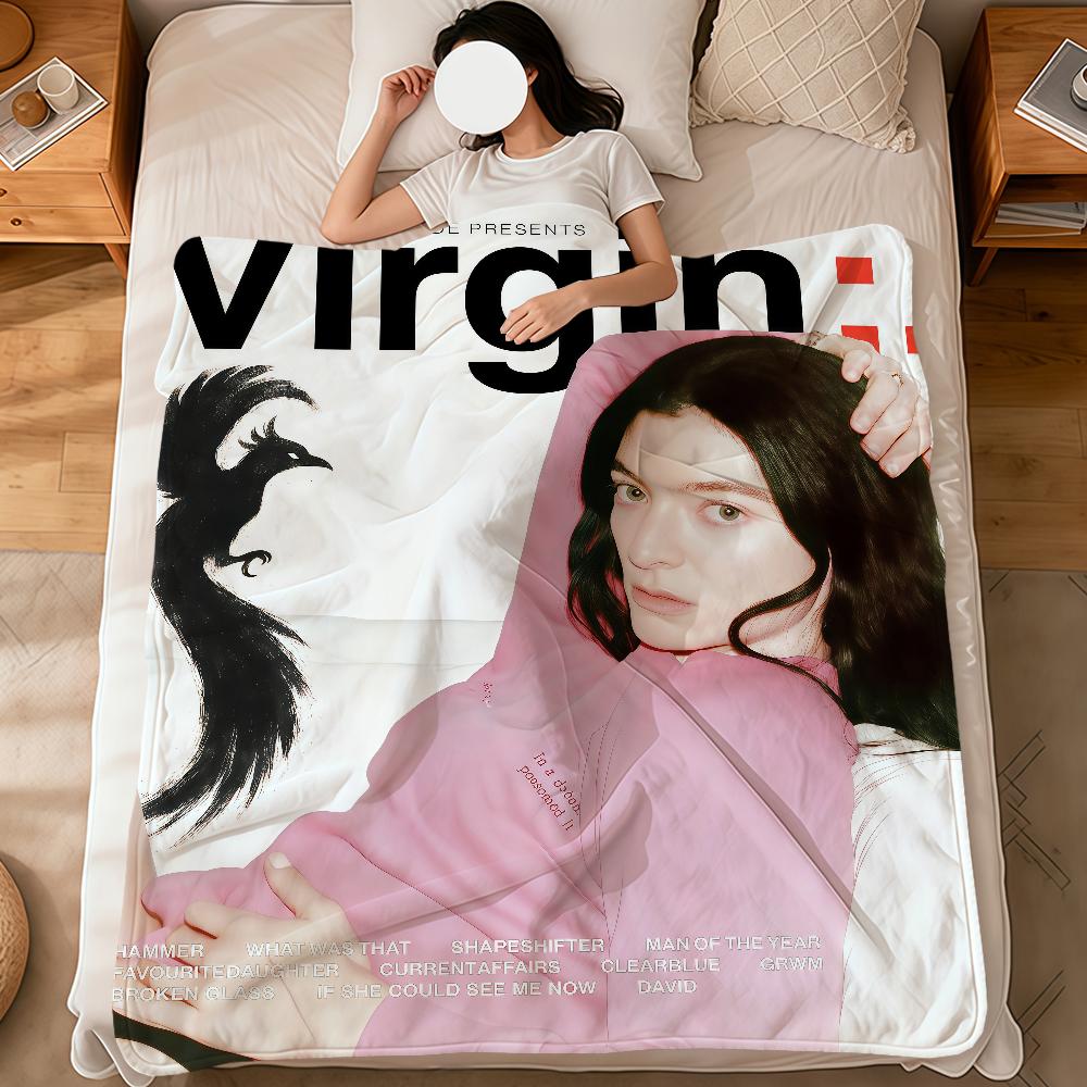 Soft Warm Singer Plush Blanket Art Virgin for Dormitory Sofa Living Room Pet Hogar Bedroom Gift L-lorde Nap Home Cool Flannel