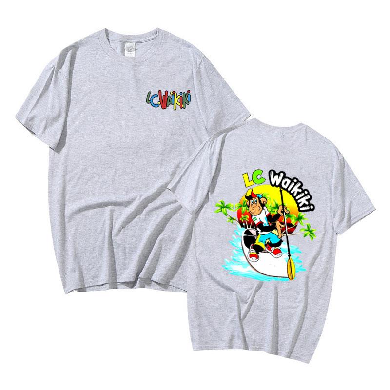 Funny Boating Lc Waikiki Monkey Graphic T-shirt Male Casual Pure Cotton Short Sleeve Men Women Fashion Oversized T Shirts Tops