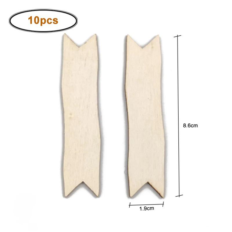 

10pcs/lot Wood Gift Tags Cutouts Slices, Blank Wooden Rectangular Arrowhead Shaped Tags for Painting Writting Handmade Tag