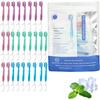 26 Pack 5 In 1 Toothbrush & Floss On The Go, Tongue Scraper & Toothpick Set, Mini Toothbrushes with Toothpaste, Individually Packed In Box