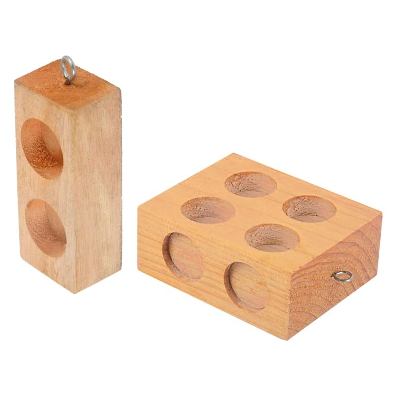 Double Hole Wood Block 6 Holes Friction Block Physical Mechanics Demonstration Teaching Equipment School Supplies