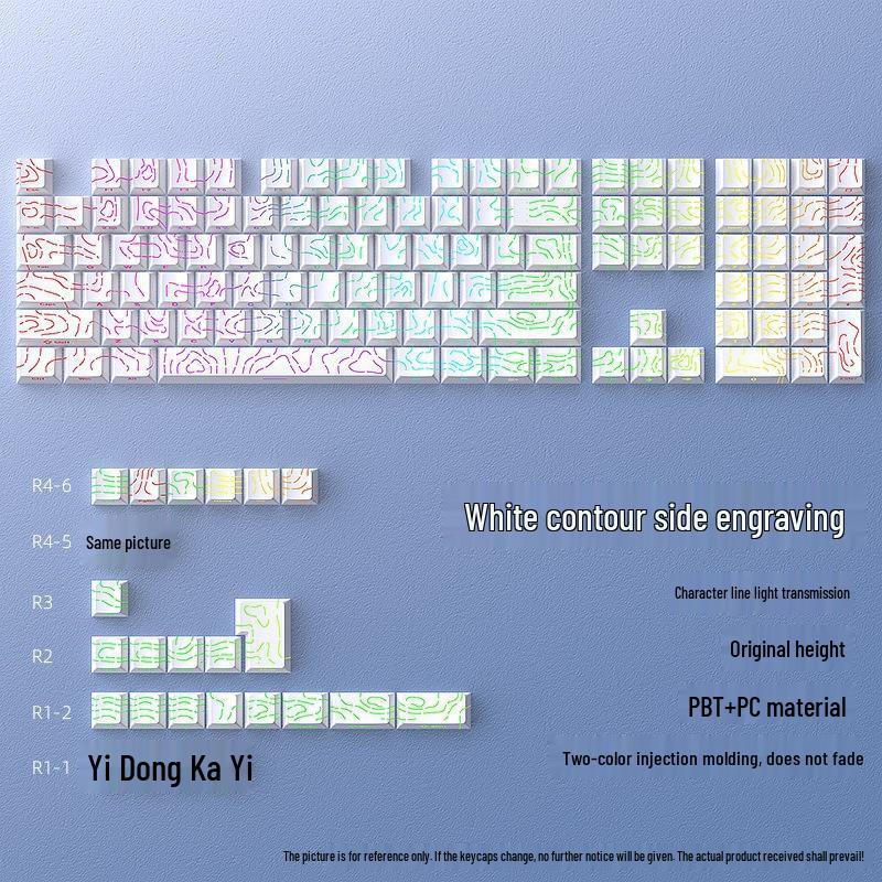 Contour 4.0 Side-Engraved Translucent Custom Keycaps for Magnetic Mechanical Switch Keyboard