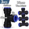 1/2" OD-15mm PE Hose Irrigation Water Tube 15 To 6mm Quick Connect Joint Tee Taps Ball Valve Adapter Garden Micro Drip Fittings