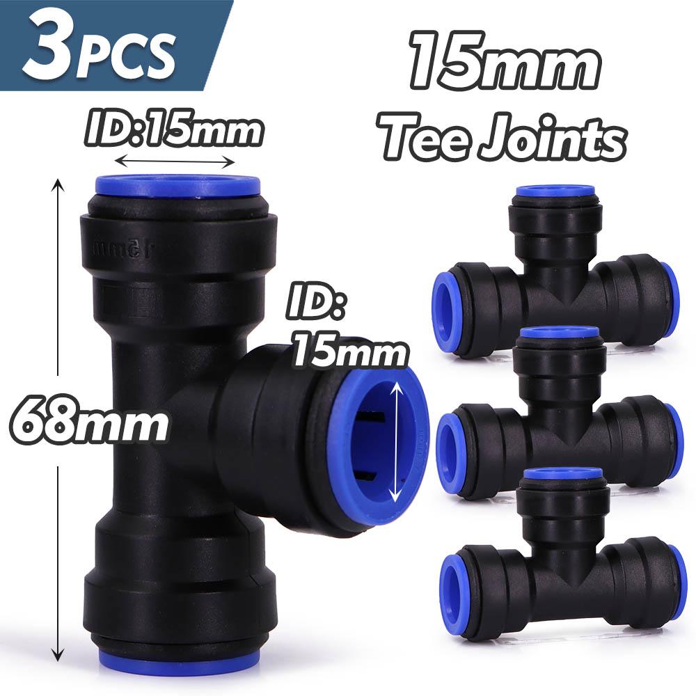 1/2" OD-15mm PE Hose Irrigation Water Tube 15 To 6mm Quick Connect Joint Tee Taps Ball Valve Adapter Garden Micro Drip Fittings