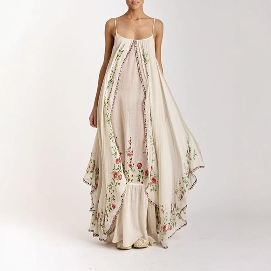 

Spring/Summer European & American Women s Floral Print Swing Maxi Dress XL