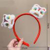 Hairpin New Year Pendant Red Hairband Plush Snake Year Headband Cute New Year Headdress  Prom Props