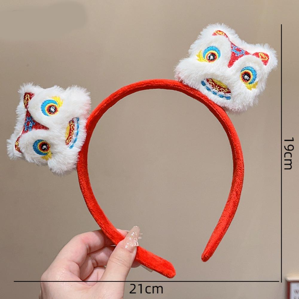 Hairpin New Year Pendant Red Hairband Plush Snake Year Headband Cute New Year Headdress  Prom Props