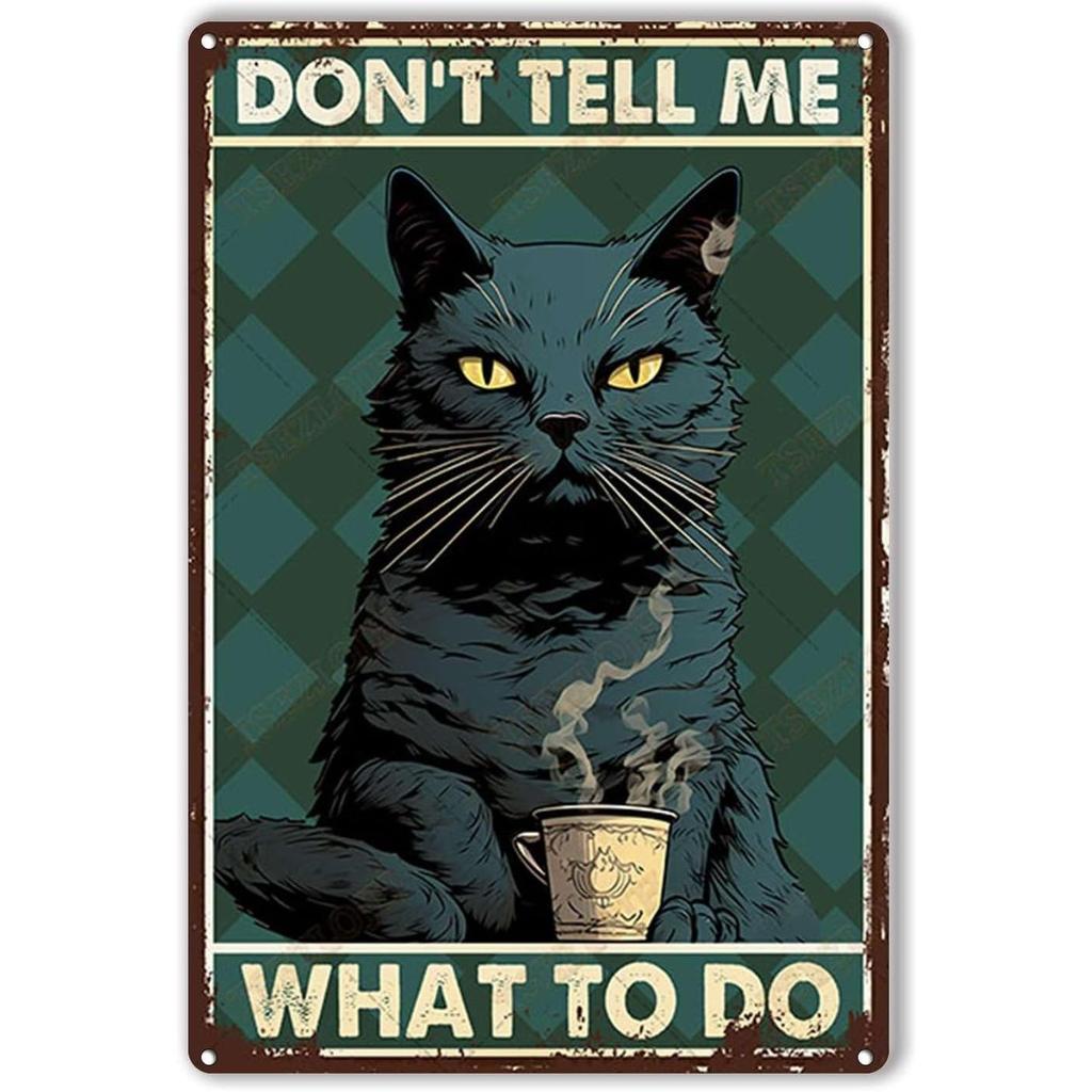 Vintage Metal Sign Funny Animal Bathroom Wall Decor Home Art Tin Plate