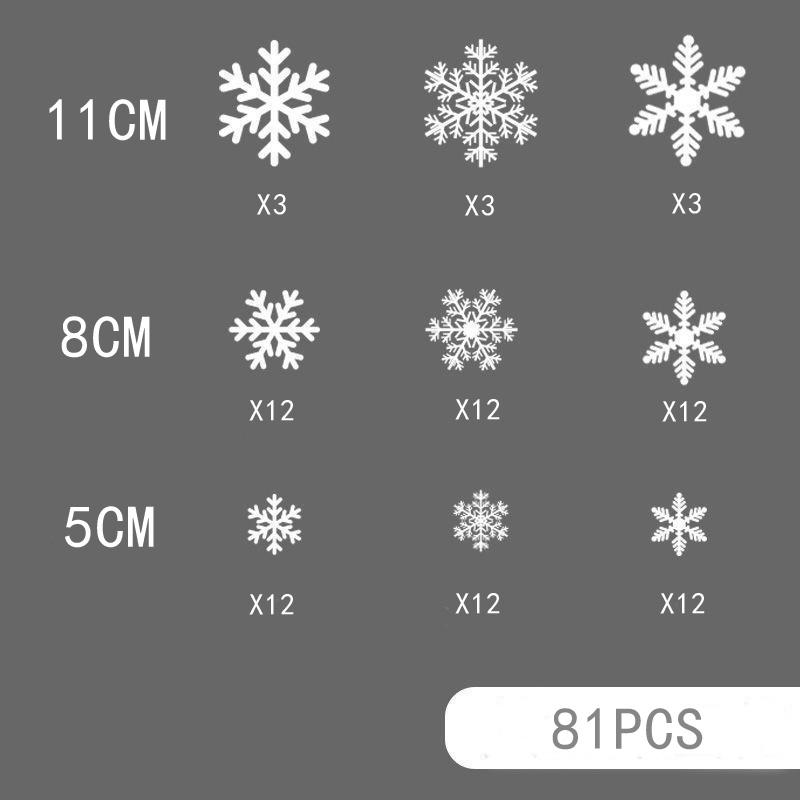135 Stück Weihnachtsfensteraufkleber Schneeflocken Fensteraufkleber Statische Fenstersticker für Weihnachtsdekorationen Fensterdeko Ornamente Weihnachtsfeierbedarf
