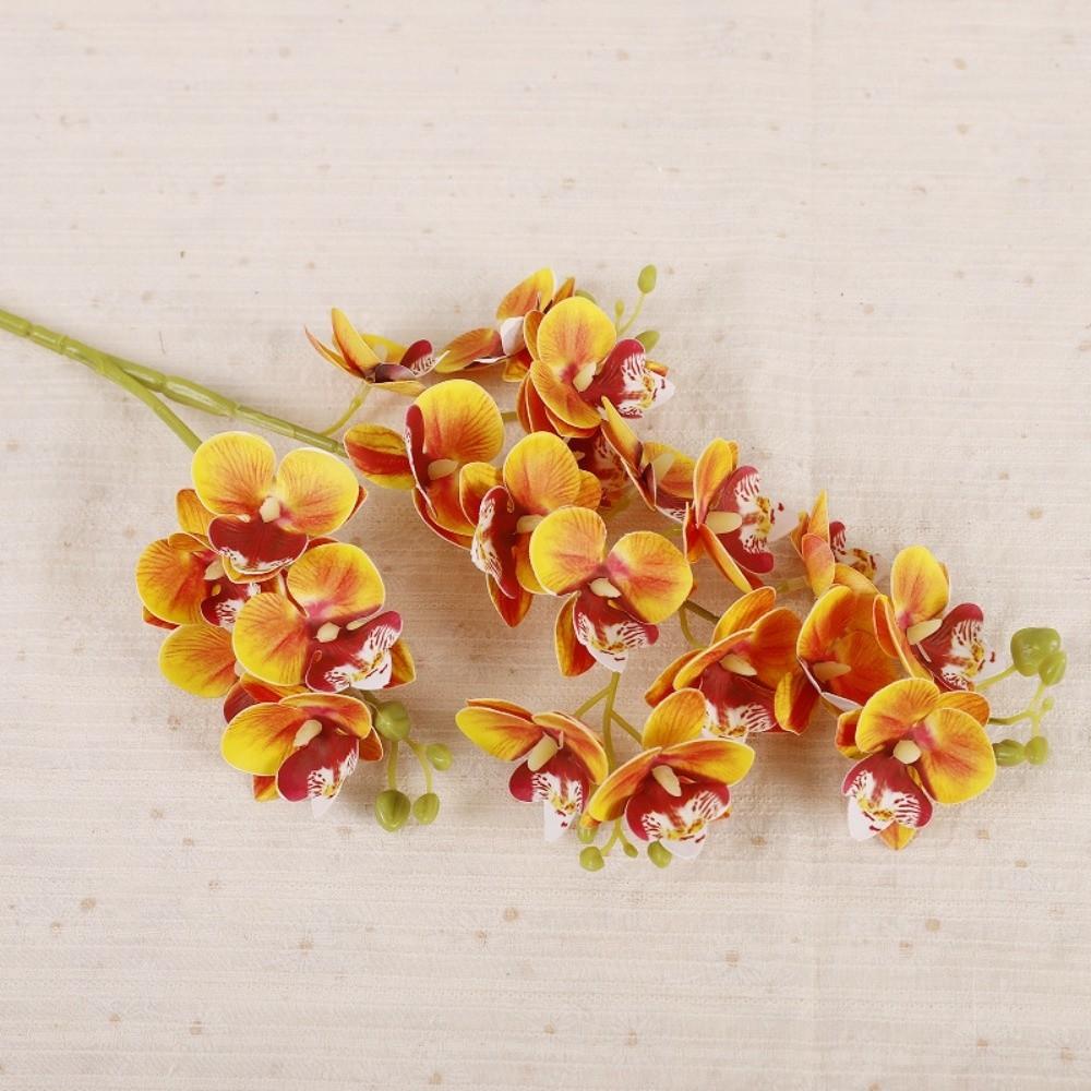 21 Heads Artificial Phalaenopsis Branches Real Touch Fake Mini Flowers  Dining Table