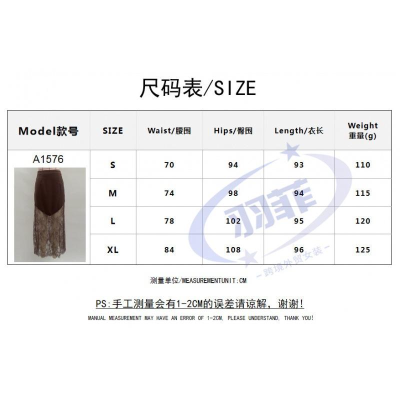 

Spring new women s clothing sexy lace splicing medium and long skirt, hip wrap skirt XL