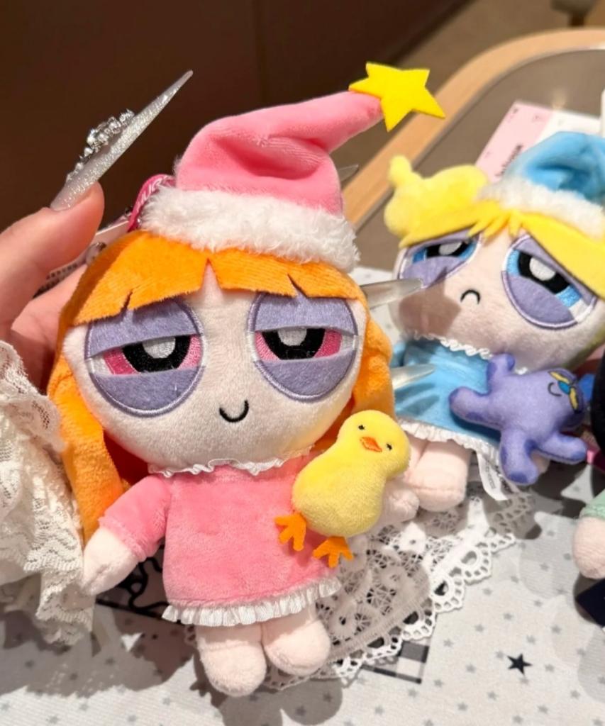 Hugkis Le Superchicche Bollicina Peluche Ciondolo Portachiavi Carino Fascino per Borsa Decorazione Morbida Ripiena Bel Regalo per Donne Decorazione Borsa