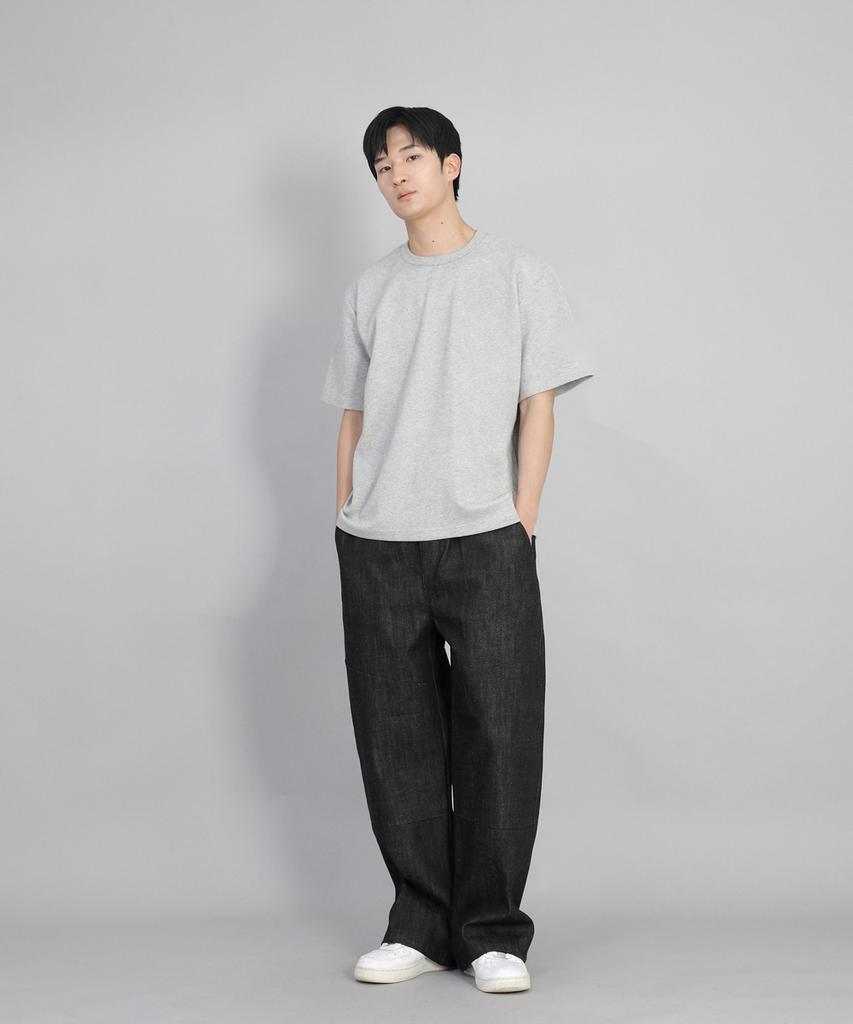 Seinteukeulu R-Neck Plain Short Sleeve Tee Brs-826 Melange Gray