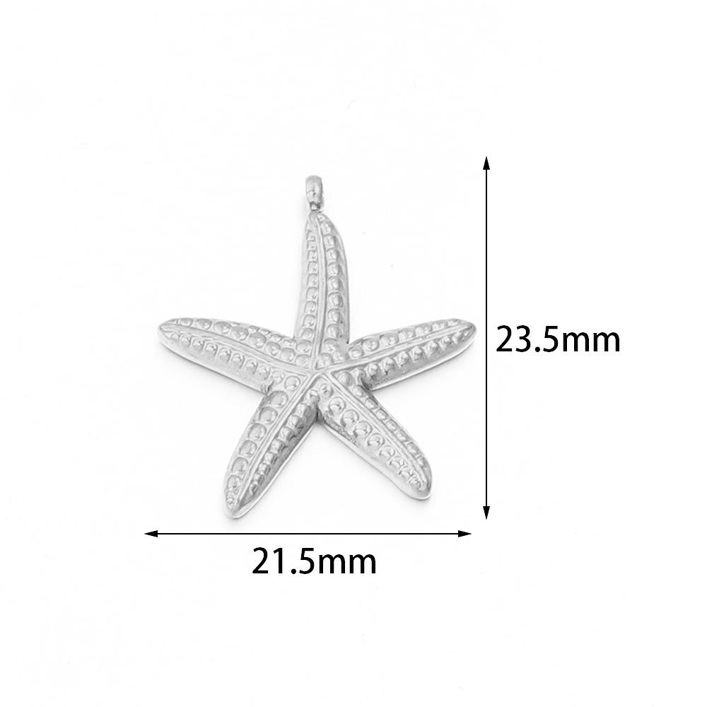 2Pcs Stainless Steel Marine Animal Pendant Dolphin Starfish Shell Shape Charms For Jewelry Making DIY Fashion Necklace Earrings