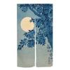 Japanese Style Noren Door Curtains Moon Starry Sky Crane Floral Pattern Polyester Doorway Kitchen Entrance Half Curtain For Window Made Of