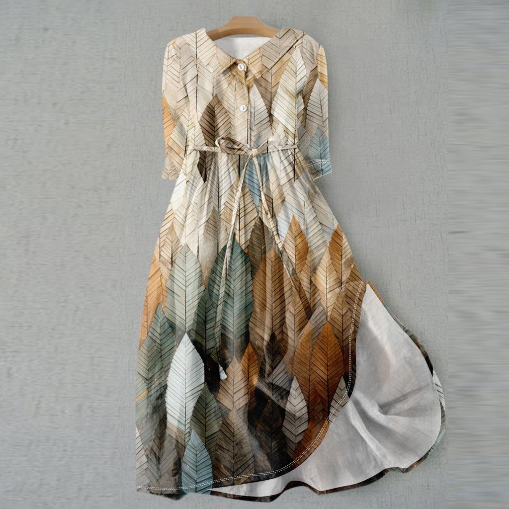 

Женское модное винтажное платье с цветочным принтом и пуговицами с лацканами и рукавами три четверти на бретельках XXXXL