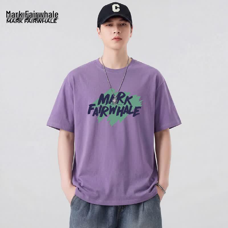Mark Fairwhale Men's Loose Fit Printed Cotton T-Shirt