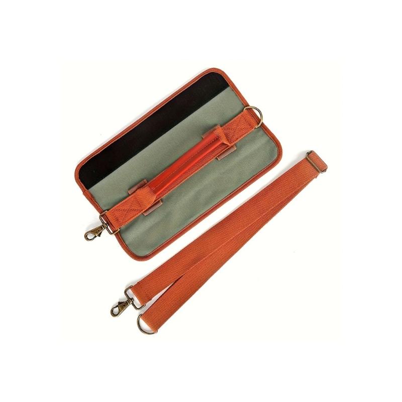 

Stylish Golf Bag Warm Khaki Canvas Ergonomic Carry Handle Slim Profile Organized Storage Bag For Clubs And Gear 1