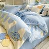 100 pure cotton four-piece set, new cotton quilt cover, bed sheet, bed hat, student dormitory single bed three-piece set 1