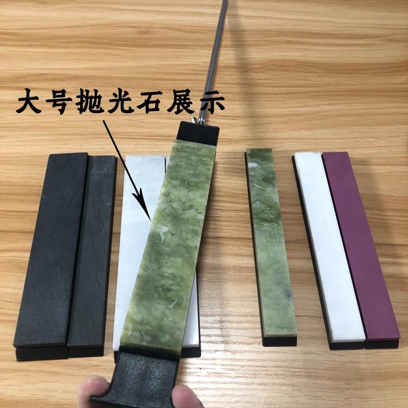 2-5 Stück 160*30mm Natürlicher Achat Festwinkel-Schärfer Spezielles Zubehör Wetzstein Polieren Küchenmesser Schärfsystem Heiß