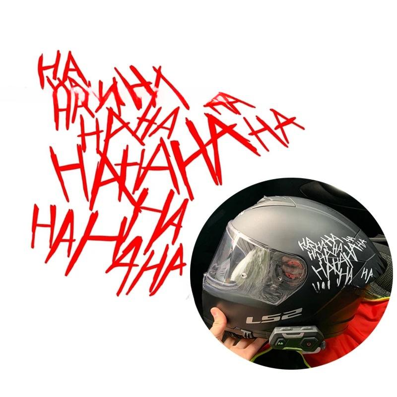 Motorcycle Sticker HAHAHA Motorcycle Helmet Car Stickers Moto Auto Decal Funny JDM Vinyl On Car Styling