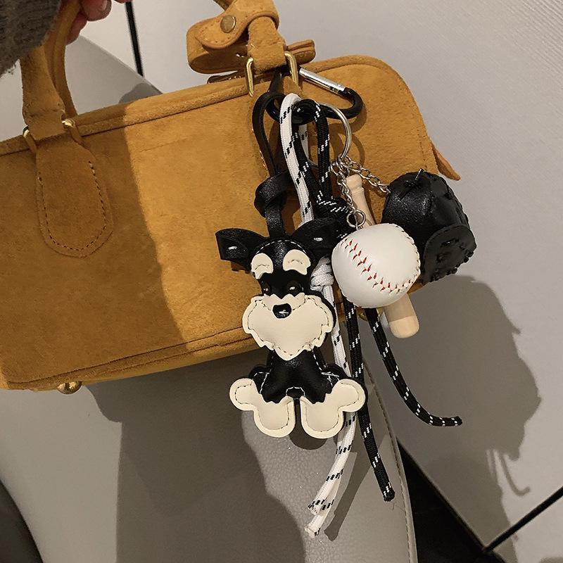 

Yogodlns Cartoon Dog Women Y2k Bag Pendant Cute Small Handbag Backpack Hanging Bag Accessories one size чёрный