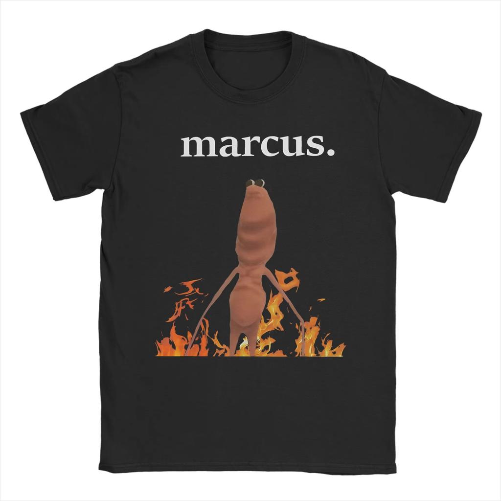 Men Women's Vintage Marcus The Worm T Shirts Cotton Clothing Funny Short Sleeve Crewneck Tee Shirt Printed T-Shirt - Men's Su...