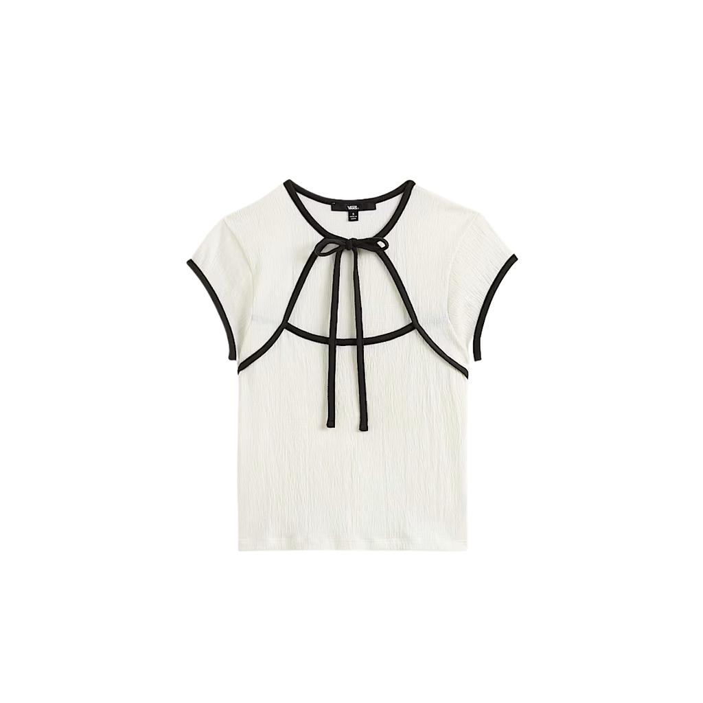 Vans Fitted Short Sleeve Crew Neck Shirt Women tops VN000R3UU20