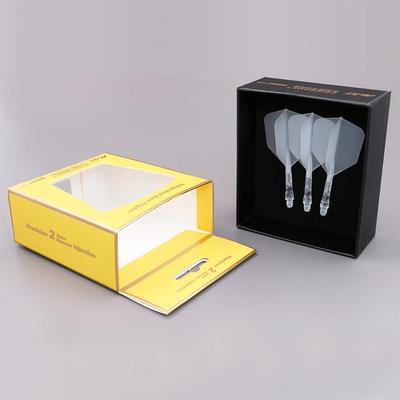 CUESOUL ROST T19 Integrated Flights, Big Wing Shape, Two-Tone Color, Clear Flights + Clear Shafts, Small Size, Set of 3 (CS-AK579-7S)