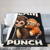 Team Punch Monkey Cute Baby Monkey Blanket Fleece Multifunction Super Soft Throw Blankets for Bedding Travel Rug Piece