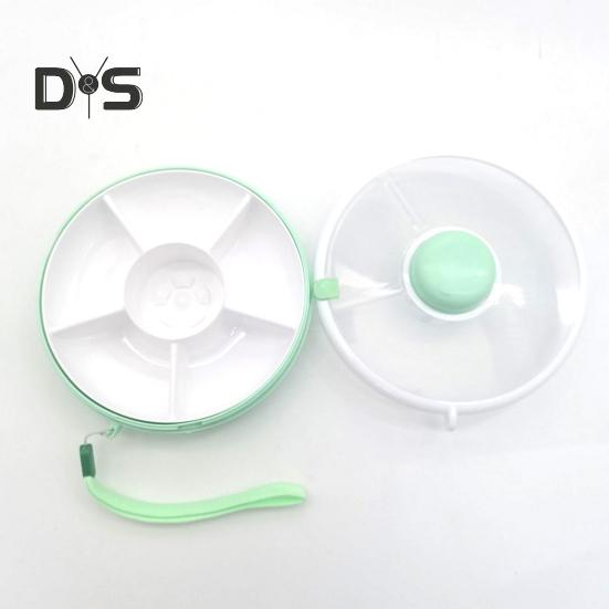 Rotierender Snackbehälter mit Deckel, Spinner-Bündel, tragbare Süßigkeitenbox für Kinder, Süßigkeitentisch, Melonenteller, versiegelte Snackbox für Zuhause, Büro, Schule, Picknick