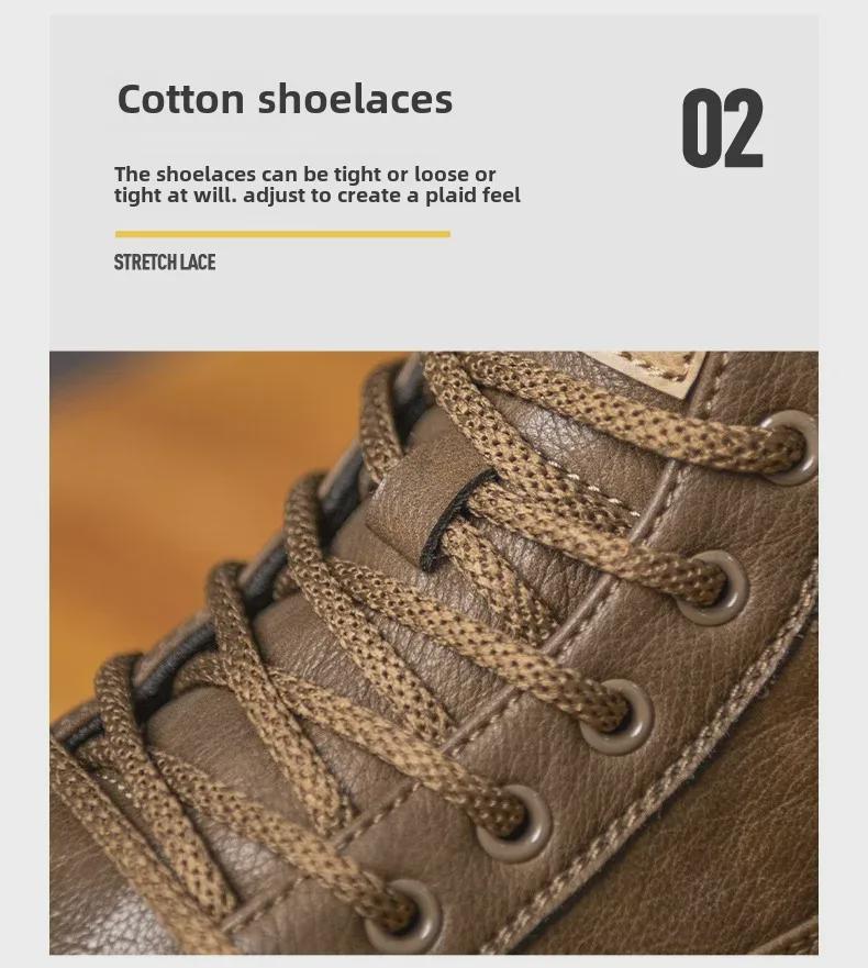 Pánské retro vysoké boty Martin - Kožené boty v britském stylu pro volný čas a do práce