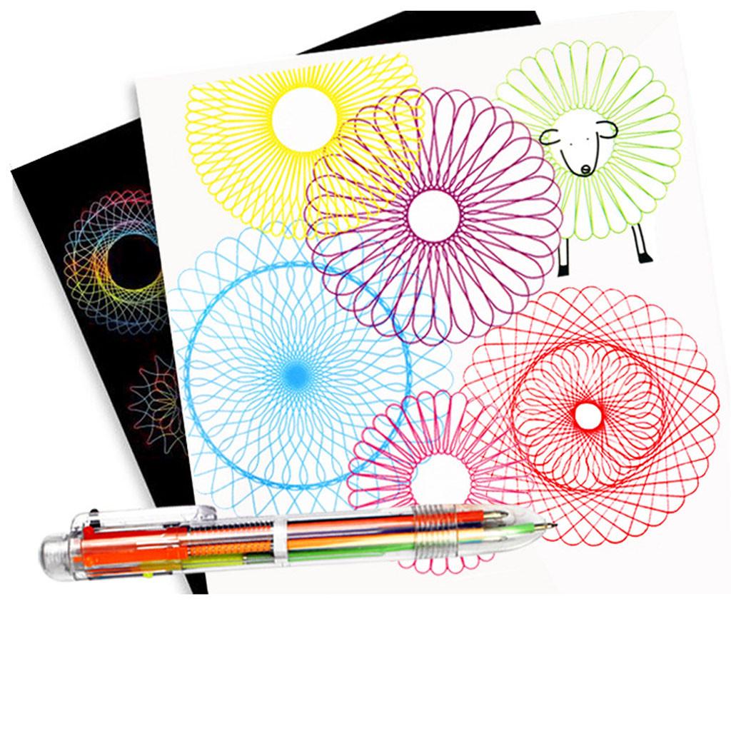 10pcs spirale art set dessin spirograph règle géométrique outil de jeu de 10pcs spirale art set dessin spirograph règle géométrique outil de jeu de