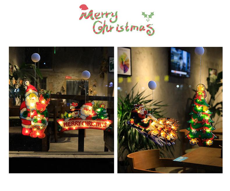 LED Weihnachtssaugnapf Schneemann Fensterdekorationslampe - Festliche Atmosphäre, Kleines Buntes Licht