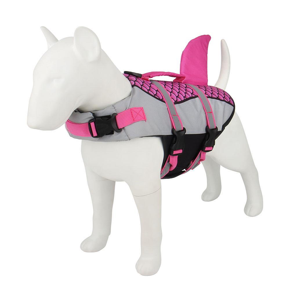 

Scales Shark Swim Dog Clothes Pet Life Jacket Vest Harness Pet Swimming Summer Swimwear S Яскраво-рожевий