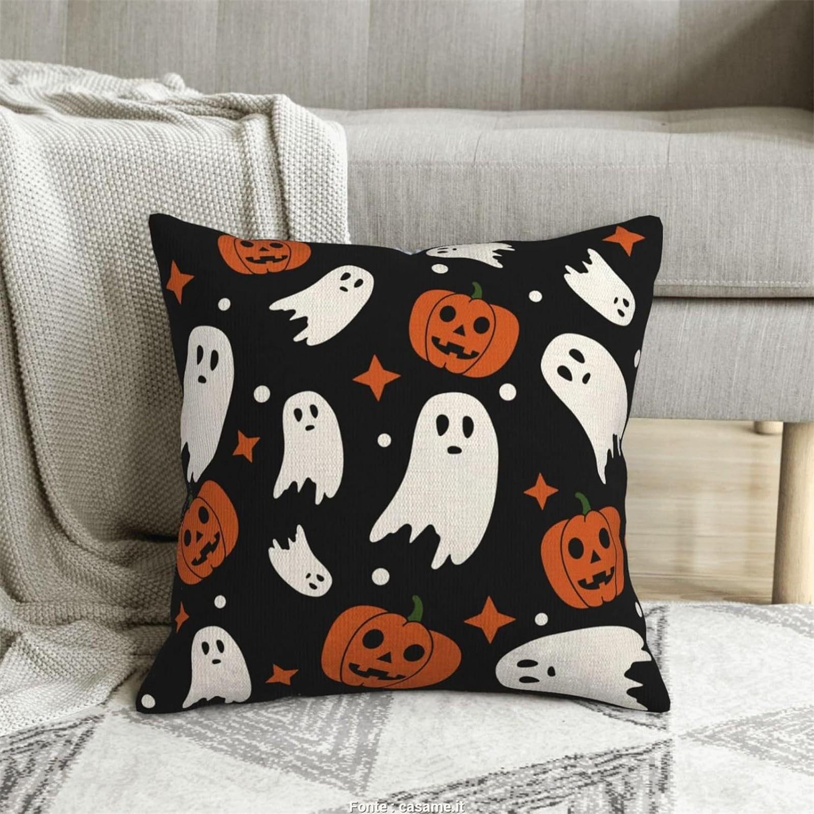 

Halloween Pillow Cover Specter Print Pillow Living Room Sofa Cushion Bedside Pillow Cover One Size