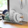 Steel Adjustable Pot Lid Rack Wall Mounted Organizers For Kitchen Storage Solution with Tool Easy Setups for Kitchen Use