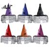 Dark Theme Stage Performance Hat Halloween Witch Hat, with Lace Mesh And Simulated Spiders, Gothic Fancy Dress Accessories for Parties Style