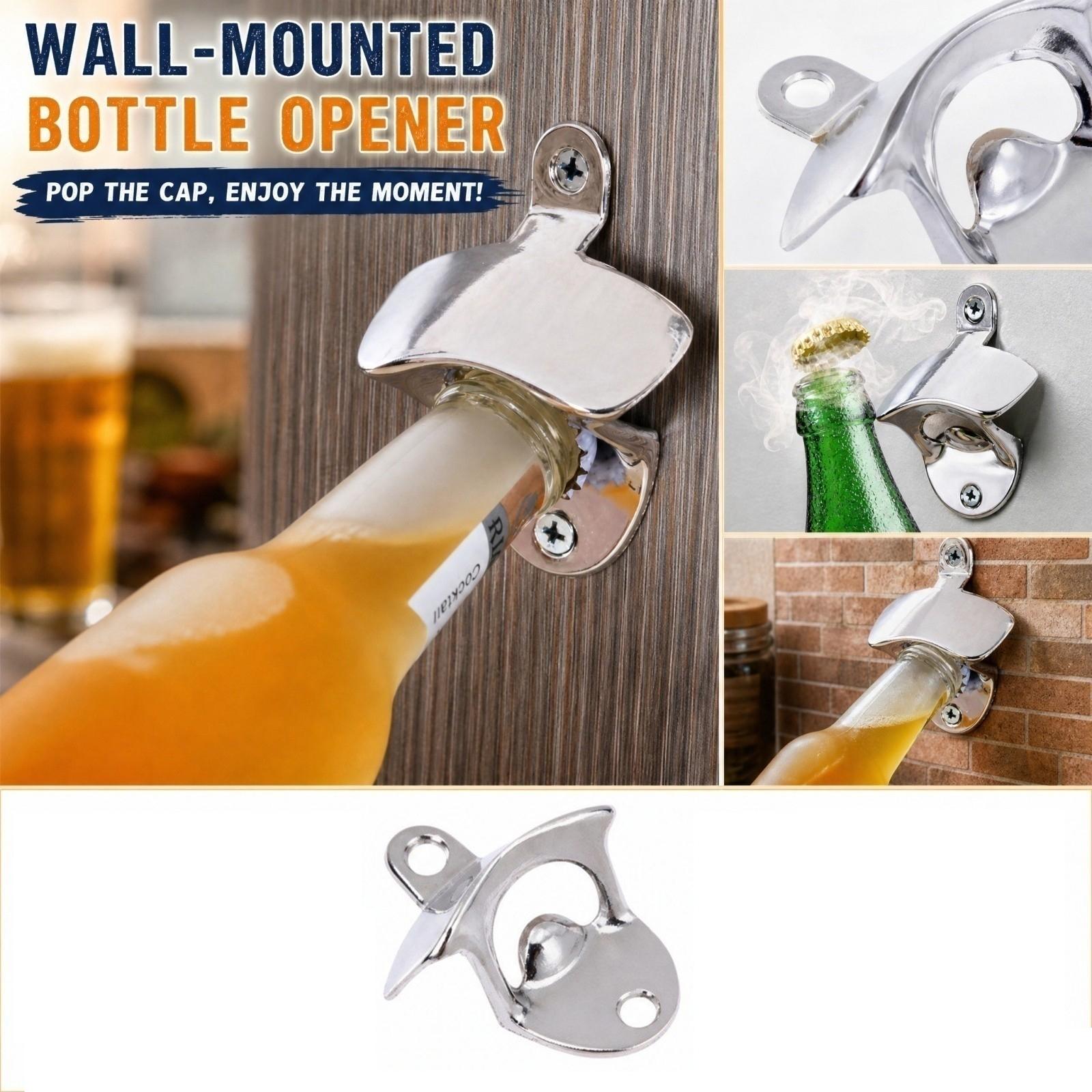 Wall Mounted with Screw for and Cocktail Bottles One Size серебряный