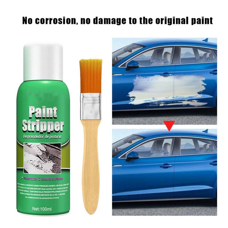100ml Car Wheel Rust Remover with Brush Non-trace Clean Scraping Paint Metal Surface Peeling Paint Effective Care Cleaning Tool