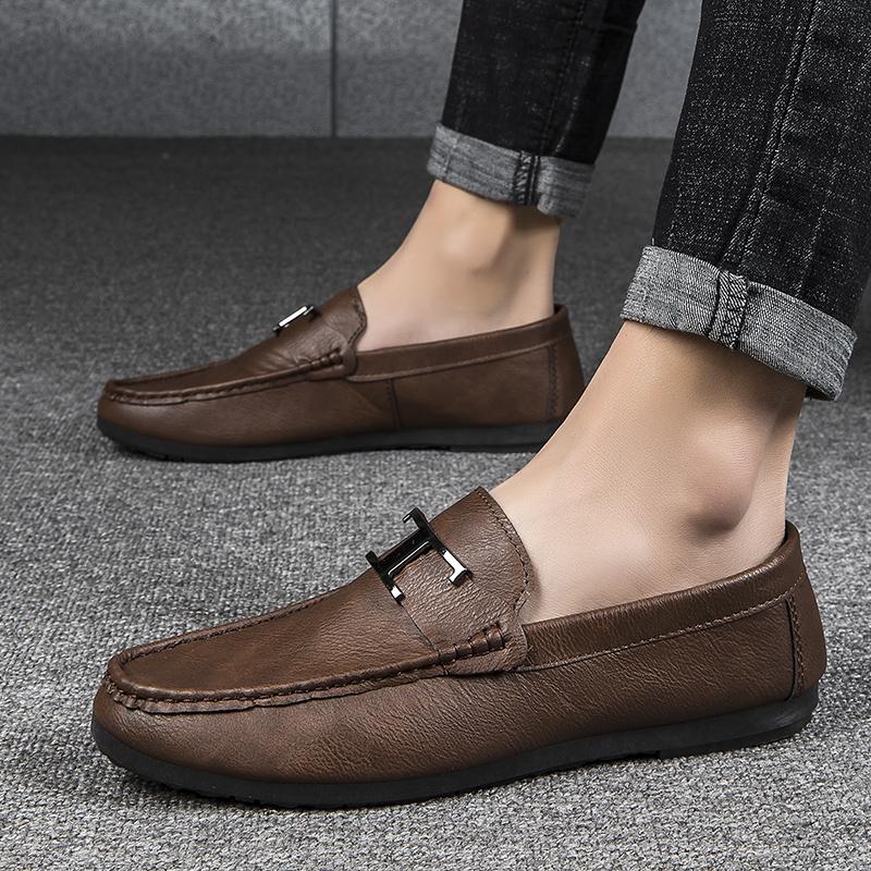 Loafers Shoes Men Fashion Shoes Men Spring Comfy Slip -On Men 'S Flats Moccasins Male Footwear Leather Men Casual Shoes