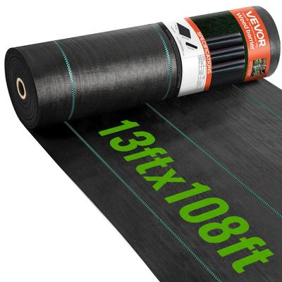 3.96m X 32.92m Premium Heavy Duty Weed Barrier Landscape Fabric, 141.7g Woven Geotextile Fabric Under Gravel