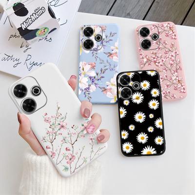 Husă din silicon moale Little Daisy Flower pentru Xiaomi Redmi Note 13 Pro 13C Samsung A35 A55 M35 M34 iPhone Huawei Honor Camera de protecție antișoc