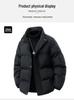 Autumn Winter 2025 Men's Stand Collar Thick Velvet Padded Cotton Jacket