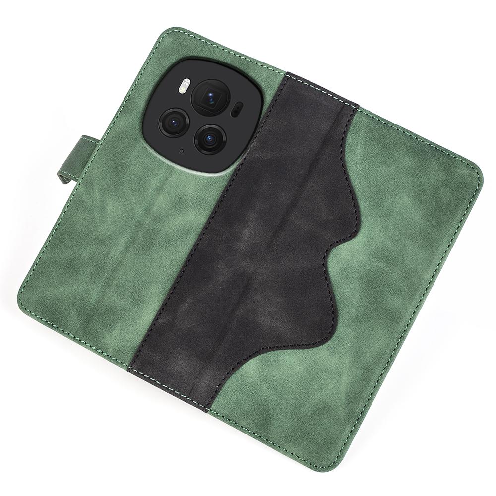 For Honor Magic6 Pro 5G Case PU Leather Color Splicing Wallet Phone Cover