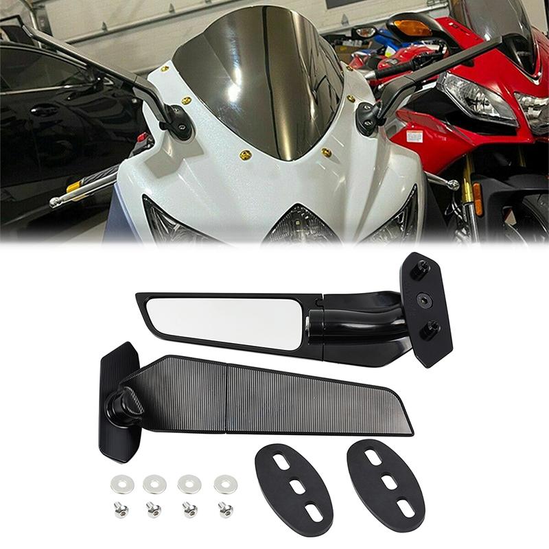 1 Pair Adjustable Wind Wing Rearview Mirrors Replacement Rearview Side Mirror For Suzuki GSXR1000 GSX1000R 2017-2021